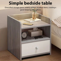 Bedside Table with Drawer Storage Nightstand Bed Sideboard Bedroom Furniture Multi-Layer Storage Cabinet Small Simple Desk - Buy online at  Vibe In Cart.