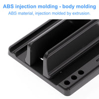 4in1 Adjustable Vertical Dual-Slot Laptop Stand in Abs Plastic