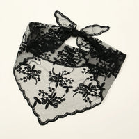 Adult Women's Triangular Lace Polyester Hair Scarf Accessory