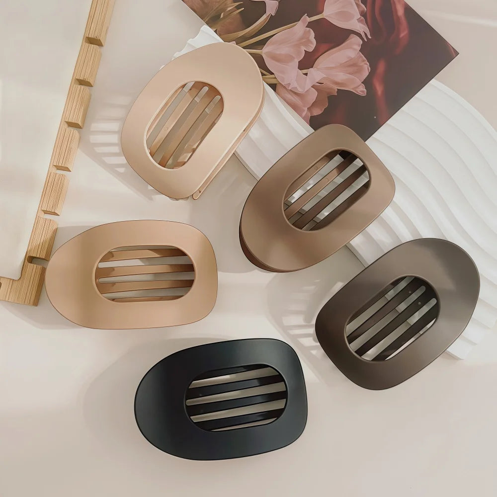 Plastic Hair Claw Clip for Women with Curved Design