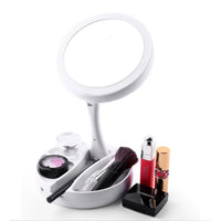 1X 10x Magnifying Vanity Mirror with LED Lighted Flexible Foldable Desk Makeup Mirror Lighting Dressing Makeup Lamp - Buy online at  Vibe In Cart.