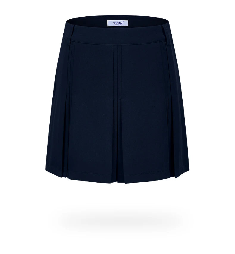 TTYGJ New Golf Skirt Women Spring Autumn Fashion A-lined Skirt Ladies Outdoor Sports Skorts Casual Golf Wear with Inner Shorts