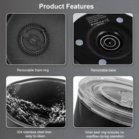 Electric Milk Frother Automatic Rotary Foamer for Coffee Cappuccino Latte 4 in 1 Hot and Cold Foam Maker Milk Frother Foamer - Buy online at  Vibe In Cart.