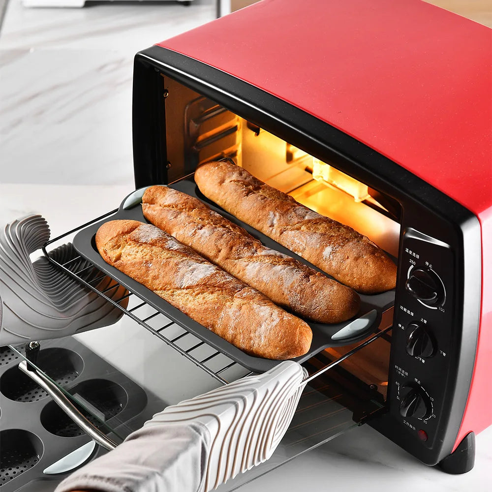 Silicone Baking Mold 3 & 8 grid Nonstick Loaf Pan Resistant Bakeware for Homemade Bread Sausage Roasting - Buy online at  Vibe In Cart.