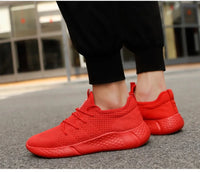 Men's Casual Sneakers Breathable Lace-Up Anti-Slip Shoes Size 39-50