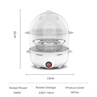 Egg Cooker Multifunctional Electric Egg Boiler Double Layers Egg Cooker Mini Steamer Poacher Kitchen Cooking Breakfast Machine - Buy online at  Vibe In Cart.