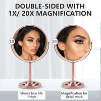 3/4/5in Double-Side Makeup Mirror With 2X Magnification Clear Reflection And Easy To Carry Desktop Vanity Mirror With Stand - Buy online at  Vibe In Cart.