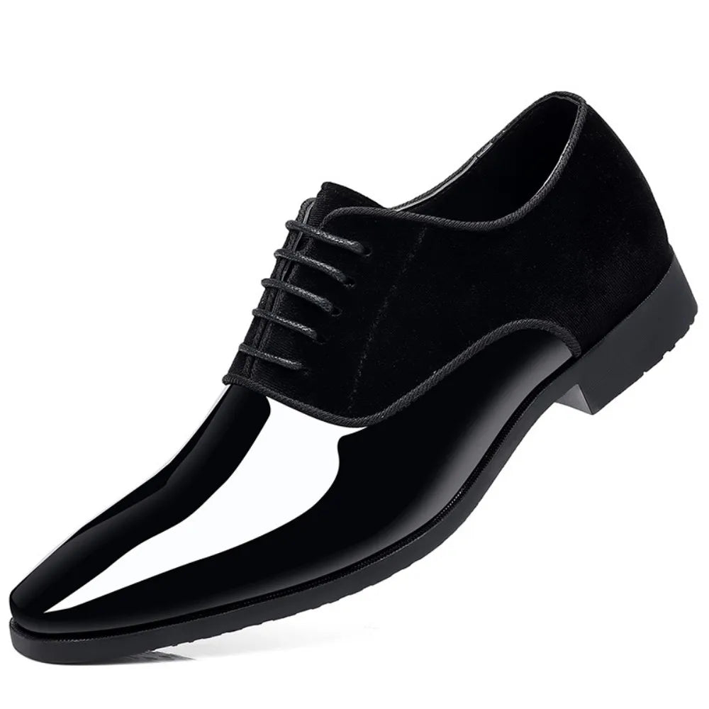 Men's Oxford Shoes Lace up Formal High Gloss Low Top Square Toe Suit Tuxedo Dress Shoes for Business Casual Shoe for Mens - Buy online at  Vibe In Cart.