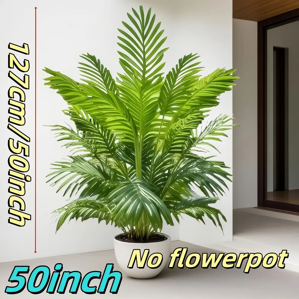 50-Inch Giant Artificial Palm Tree Realistic Full Lush Greenery Indoor Outdoor All-Season Decor for Home Office Wedding Party - Buy online at  Vibe In Cart.
