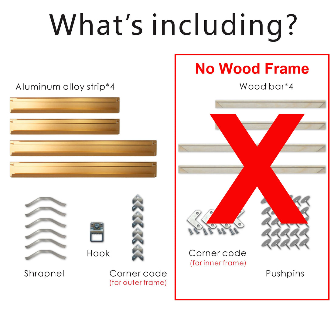 8 Colors 40x50 30x40cm Canvas Picture Metal Aluminum Outer Frames for Oil Painting Artwork Wall Art Photo Poster Home Decoration - Buy online at  Vibe In Cart.