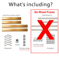 8 Colors 40x50 30x40cm Canvas Picture Metal Aluminum Outer Frames for Oil Painting Artwork Wall Art Photo Poster Home Decoration - Buy online at  Vibe In Cart.