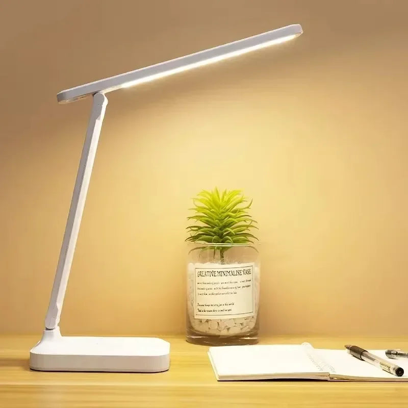 Dimmable Touch LED Desk Lamp with Calendar Temperature Clock