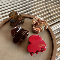 Colorful Small Heart-Shaped Hair Clip 3.5Cm Small Hairclaw Acetate Hair Crabs Girls Delicate Hairclips Women Hair Accessories - Buy online at  Vibe In Cart.