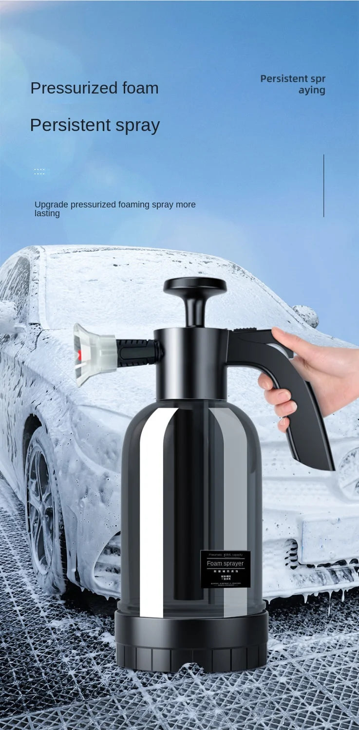 2L Hand Pump Foam Sprayer with 3 Types of Nozzle Hand Pneumatic Foam Cannon Snow Foam Car Wash Spray Bottle Car Window Cleaning - Buy online at  Vibe In Cart.