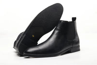 Men's Soft Leather Chelsea Ankle Boots with Zip, Sizes 7-13