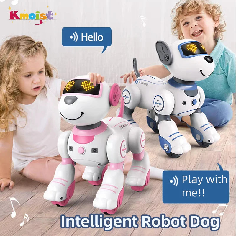 Remote Control Electric Robot Dog Toy with Stunt and Dance Features