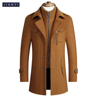 2025 new winter men's woolen coat, men's brand jacket, middle-aged double-shoulder long woolen windbreaker coat in European size - Buy online at  Vibe In Cart.