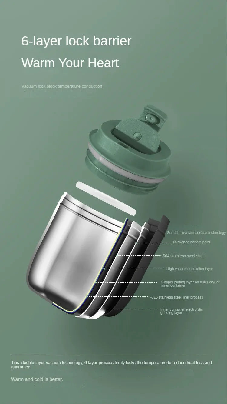 Mini Thermos Bottle Coffee Mug Stainless Steel Cup Thermal Leakproof Vacuum Flask Double Wall Tumbler Insulated Travle Drinkware - Buy online at  Vibe In Cart.