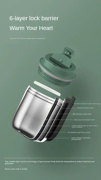 Mini Thermos Bottle Coffee Mug Stainless Steel Cup Thermal Leakproof Vacuum Flask Double Wall Tumbler Insulated Travle Drinkware - Buy online at  Vibe In Cart.