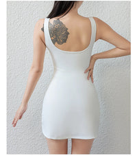 Women Workout Running Tennis Wear With Built in Bra and Shorts Pocket Slim Fit Outdoor Casual Sports Golf Athletic Dress