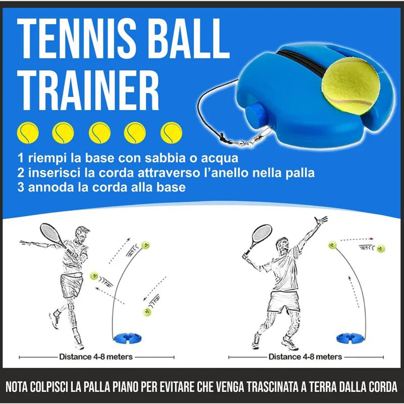 Tennis Training Ball Tennis Trainer Professional Training Primary Tool Exercise Self Study Rebound Ball Indoor Tennis Exercise - Buy online at  Vibe In Cart.