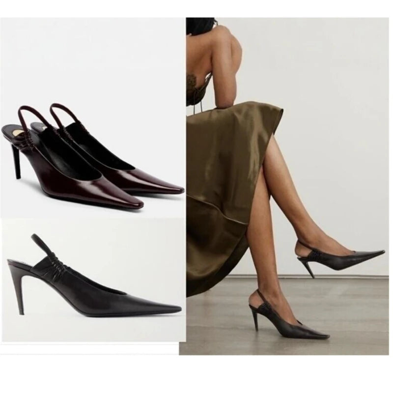 2026Women's Springand SummerPointed StilettoHigh HeelsBaotouCommutingSandals FrenchStyle VersatileRear StrapFashion BanquetShoes - Buy online at  Vibe In Cart.