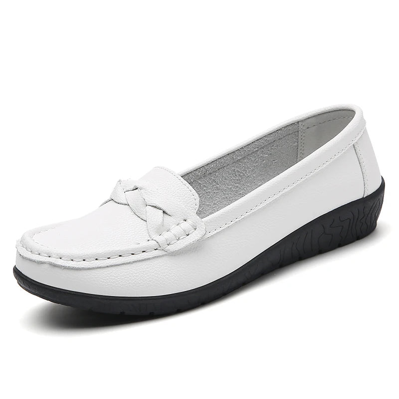 Women Shoes Soft Leather Women's Loafer 2025 New Flats Slip On Casual Shoes Flat Shoes Women White Footwear Zapatos De Mujer - Buy online at  Vibe In Cart.