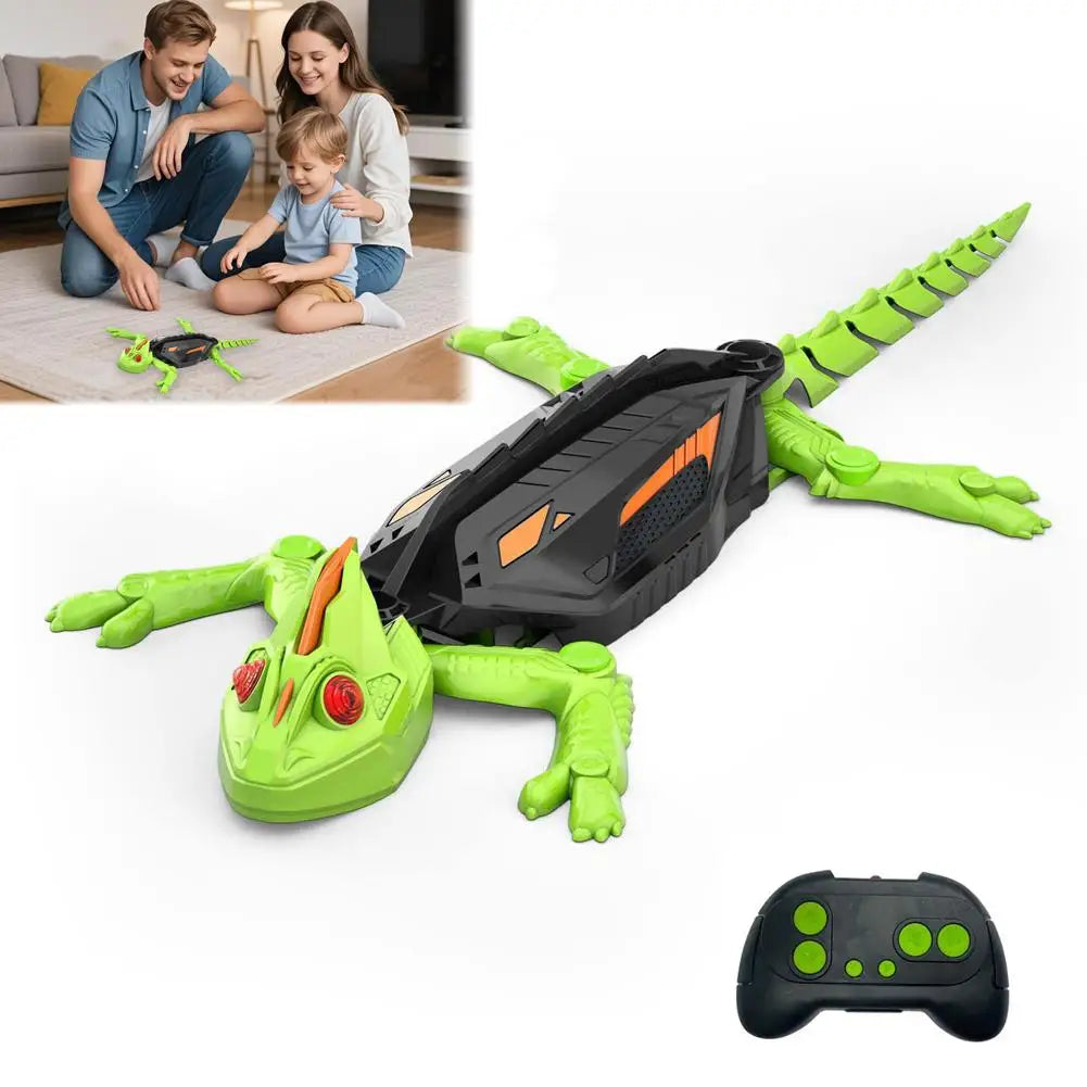 Electric Remote Control Wall Climbing Gecko Plastic Toy for Ages 14+