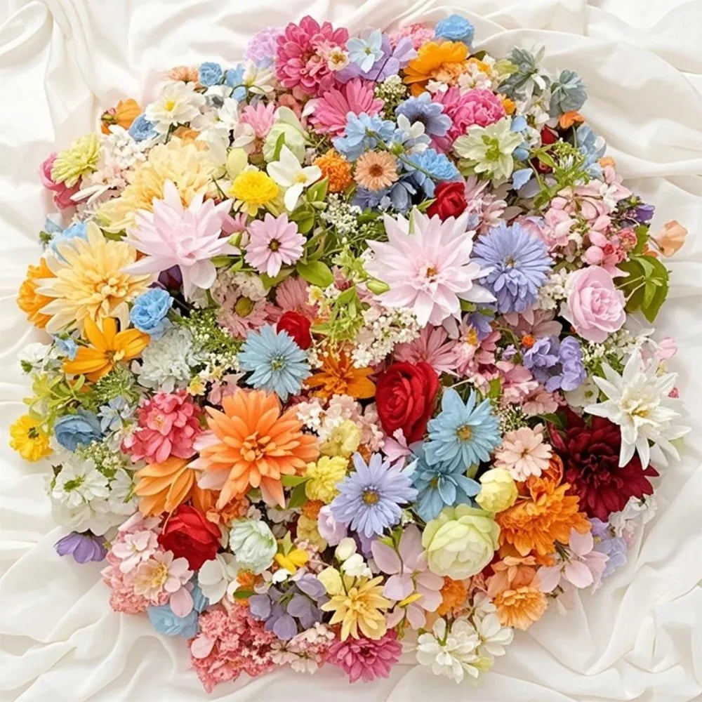 20/52Pcs Random Mix Artificial Flowers Silk Fake Flowers for Home Room Decor DIY Craft Gifts Accessories Bride Wedding Decor - Buy online at  Vibe In Cart.