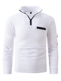 Spring autumn men's golf POLO shirt stand collar checkerboard arm zipper pocket fashion sports long-sleeved polo shirt top - Buy online at  Vibe In Cart.