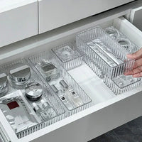 Transparent Plastic Storage Organizers Set for Drawers
