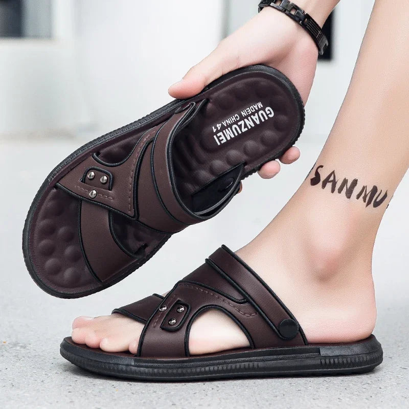 Summer Men Sandals Open Toe Flat Mens Casual Shoes Outdoor Walking Sandals for Men Beach Shoes sandalias hombre Men slippers - Buy online at  Vibe In Cart.