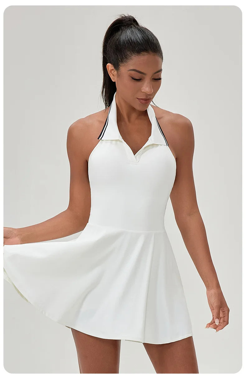 Women Tennis Skirt Summer Solid Color Outdoor Running Suit Breathable Quick Dry Workout Clothes Golf Dress Female Sportswear - Buy online at  Vibe In Cart.