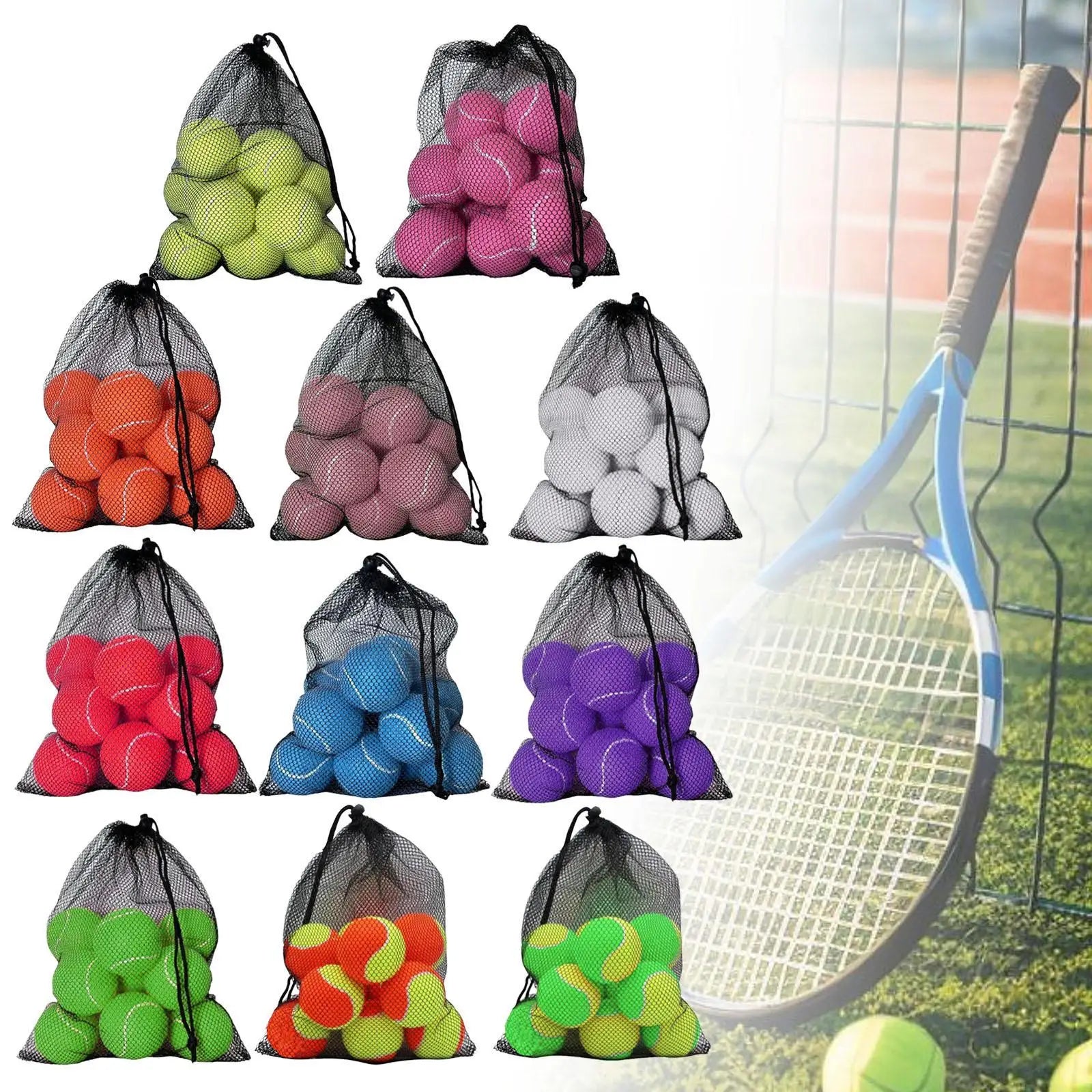 12 Pieces Tennis Balls 2.52" Diameter Workout Playing Balls for Playing with Dogs Racquet Sports Entertainment Outdoor Beginners - Buy online at  Vibe In Cart.
