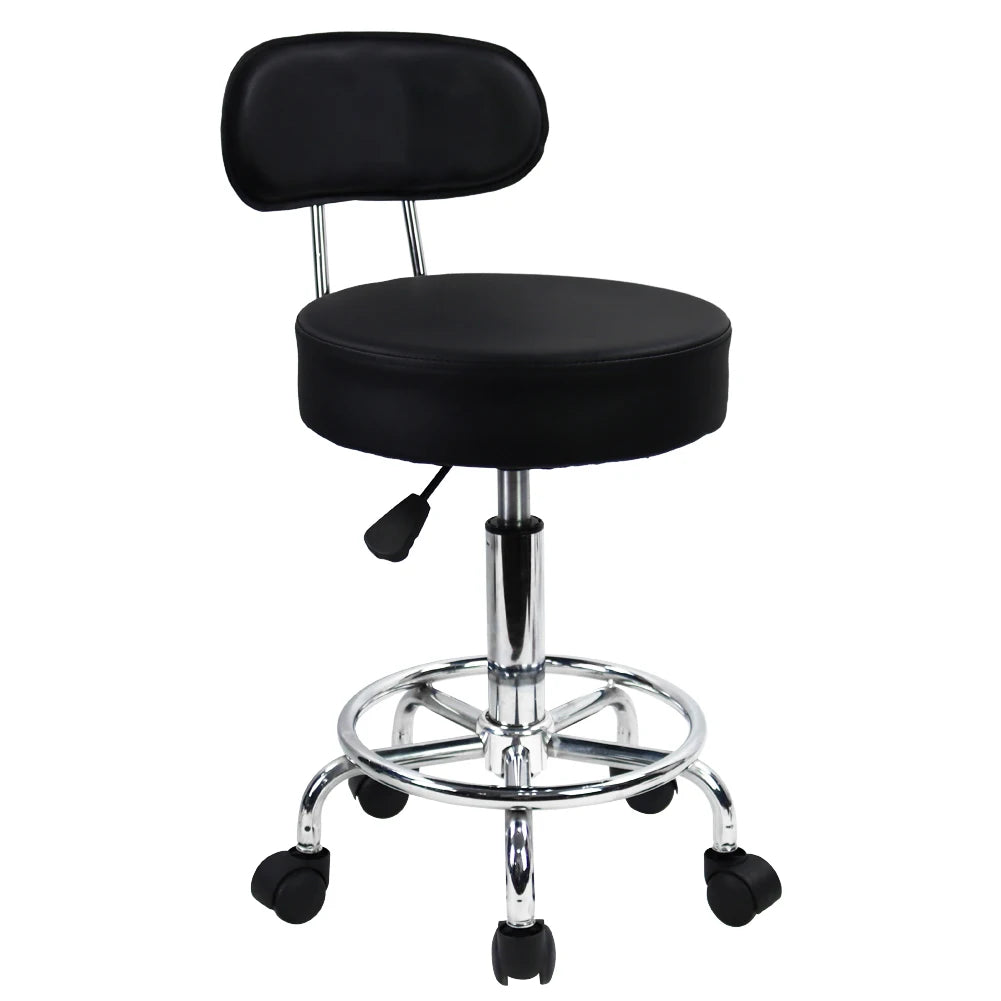 KKTONER PU Leather Rolling Stool Mid-Back with Footrest Height Adjustable Office Computer Home Drafting Swivel Task Chair - Buy online at  Vibe In Cart.