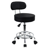 KKTONER PU Leather Rolling Stool Mid-Back with Footrest Height Adjustable Office Computer Home Drafting Swivel Task Chair - Buy online at  Vibe In Cart.