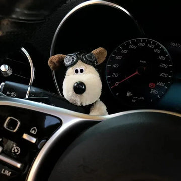 1pcs Plush Ornaments Car Interior Supplies Car Decoration Dolls Pilot Dog Creative Accessories for  Huai Gua Auto Door Dashboard - Buy online at  Vibe In Cart.
