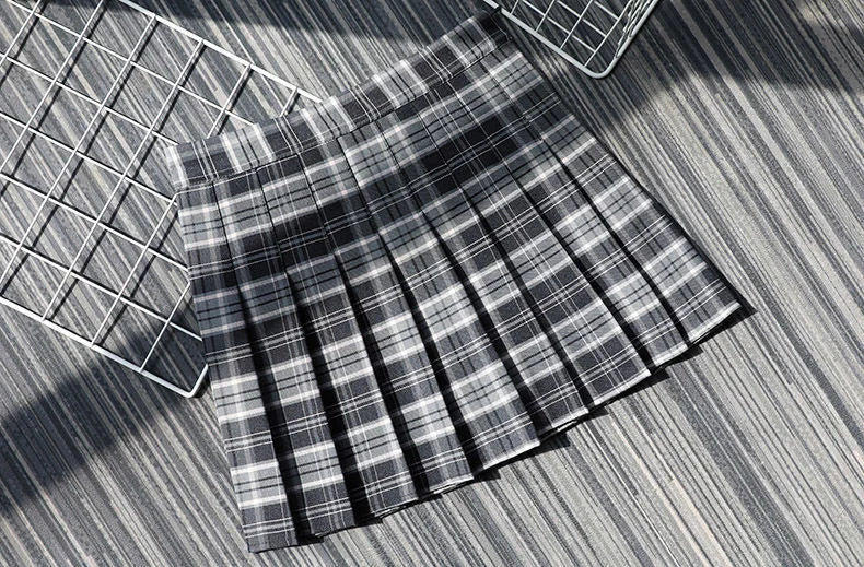 Plaid Half Length Skirt Women's A-line Short Skirt High Waist Girl Skirt Ropa Mujer Mini Skirts Clothes for Women