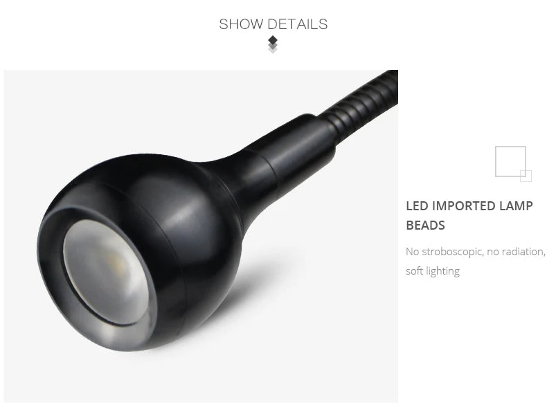 Flexible Table Lamp USB Power Lamp Reading Book Light With Holder Clip Study Reading Lamps Bedside Table Bedroom Decor Nightlamp - Buy online at  Vibe In Cart.