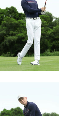 Men's Winter Solid Color Golf Pants Straight Fit Polyester XXS-3XL