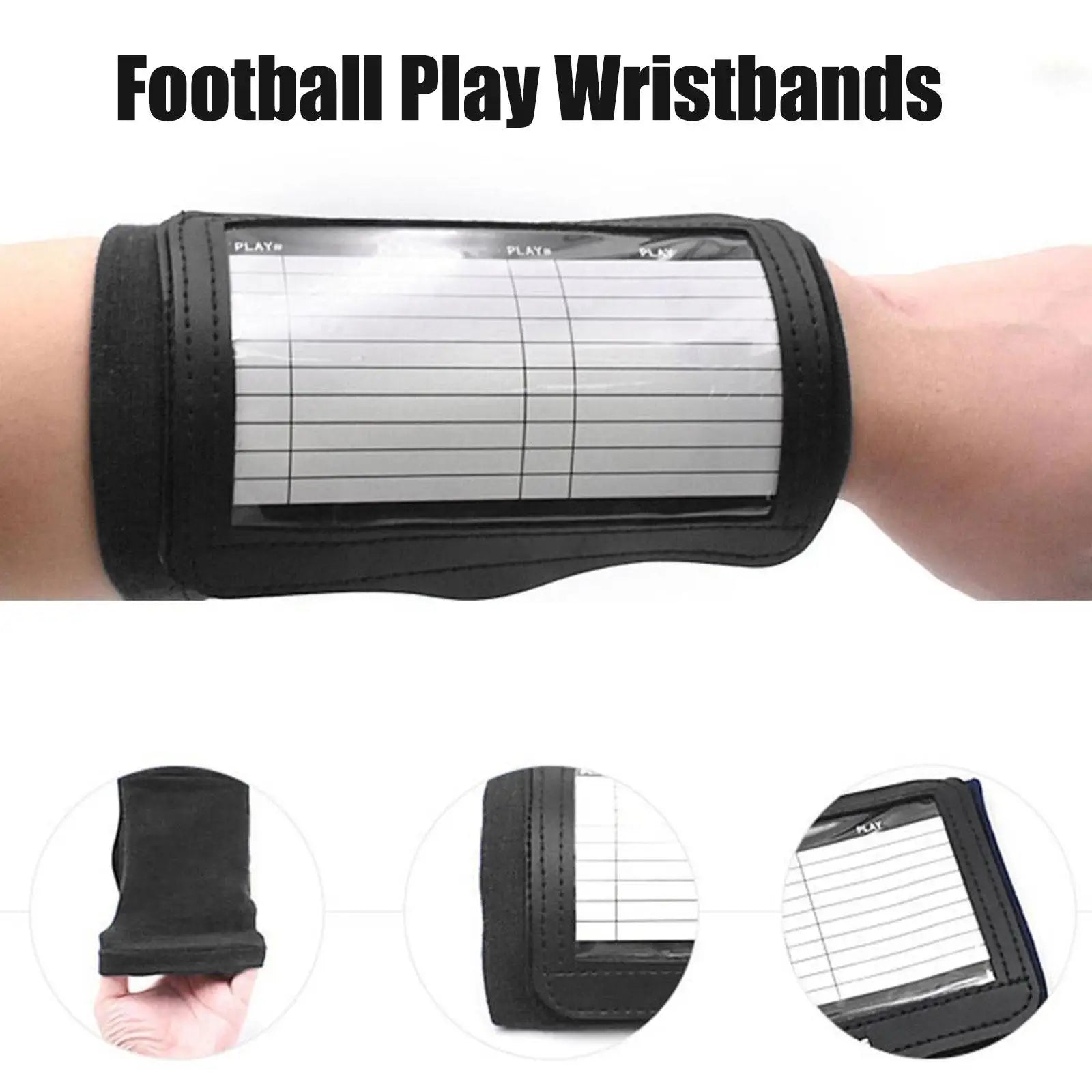 Football Play Wristbands Soccer Quarterback Triple Multi-Sport Insert Armband Wristband Softball Playbook J8J3 - Buy online at  Vibe In Cart.