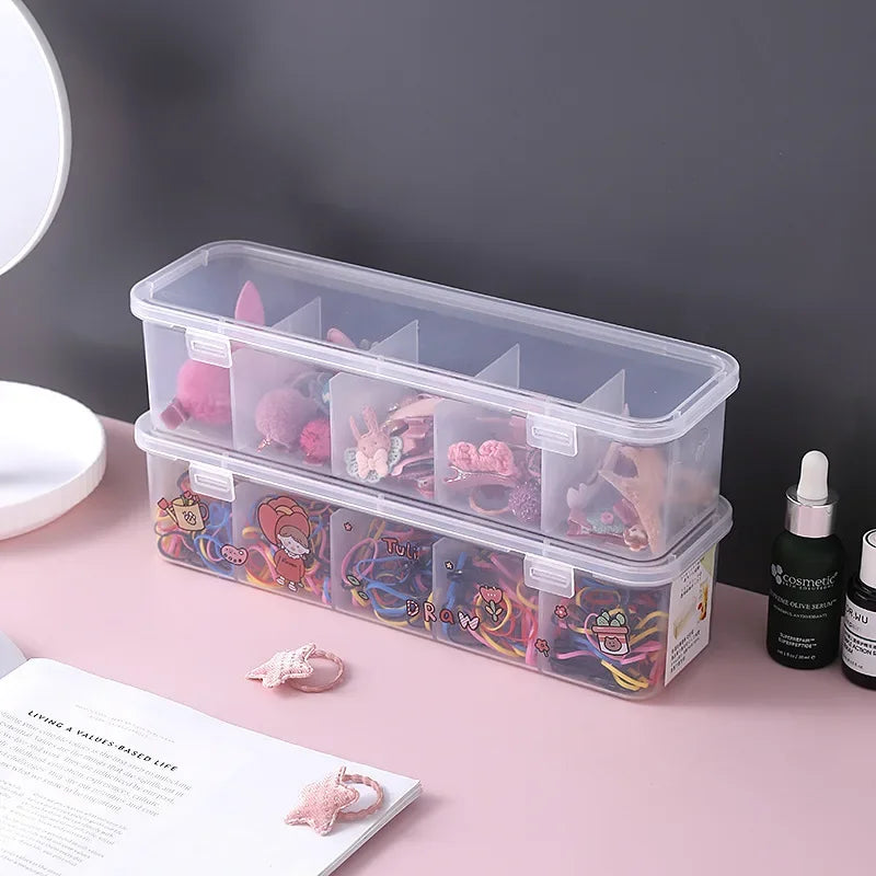 Transparent Plastic Cable Storage Box With Lid And Grid