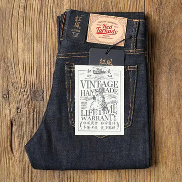 Red Tornado 16oz Slim Fit Jeans Rinsed Pink Selvedge Denim Straight Leg Pants - Buy online at  Vibe In Cart.
