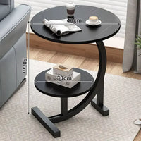 Two Layers Small Side Table For Spaces, Storage Rack, End Mdf+metal, S Living Room Modern Balcony - Buy online at  Vibe In Cart.