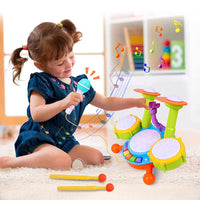 Kids Drum Set Toddlers 1-3 Musical Baby Educational Instruments Toys for Toddlers Girl Microphone Learning Activities Gifts - Buy online at  Vibe In Cart.