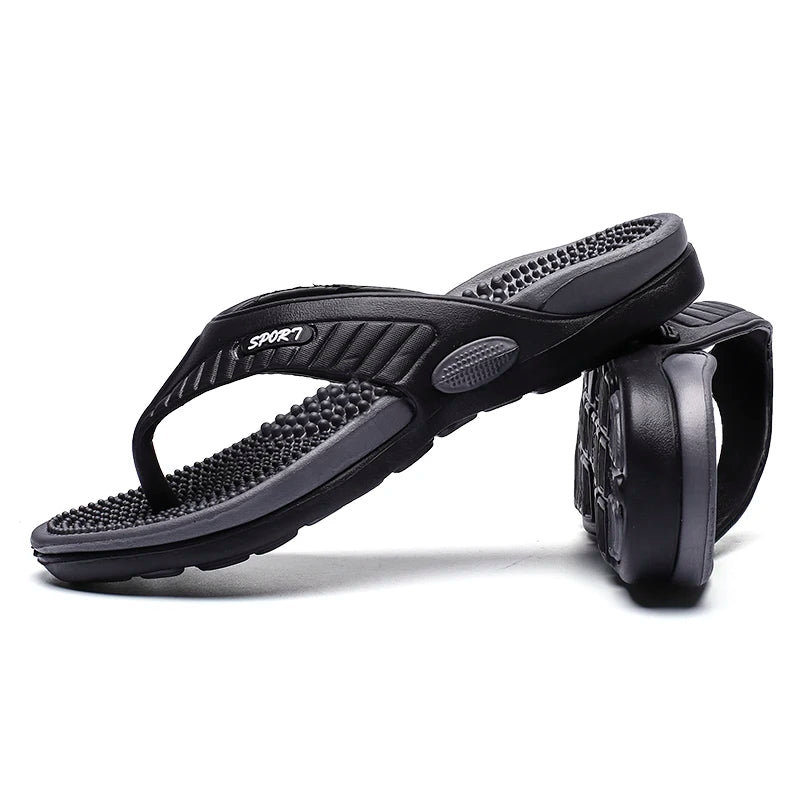 Massage Flip Flops for Men Summer Breathable Beach Shoes Sandals Men Luxury Flip Flops Breathable Plus Big Size Men Slippers 46 - Buy online at  Vibe In Cart.