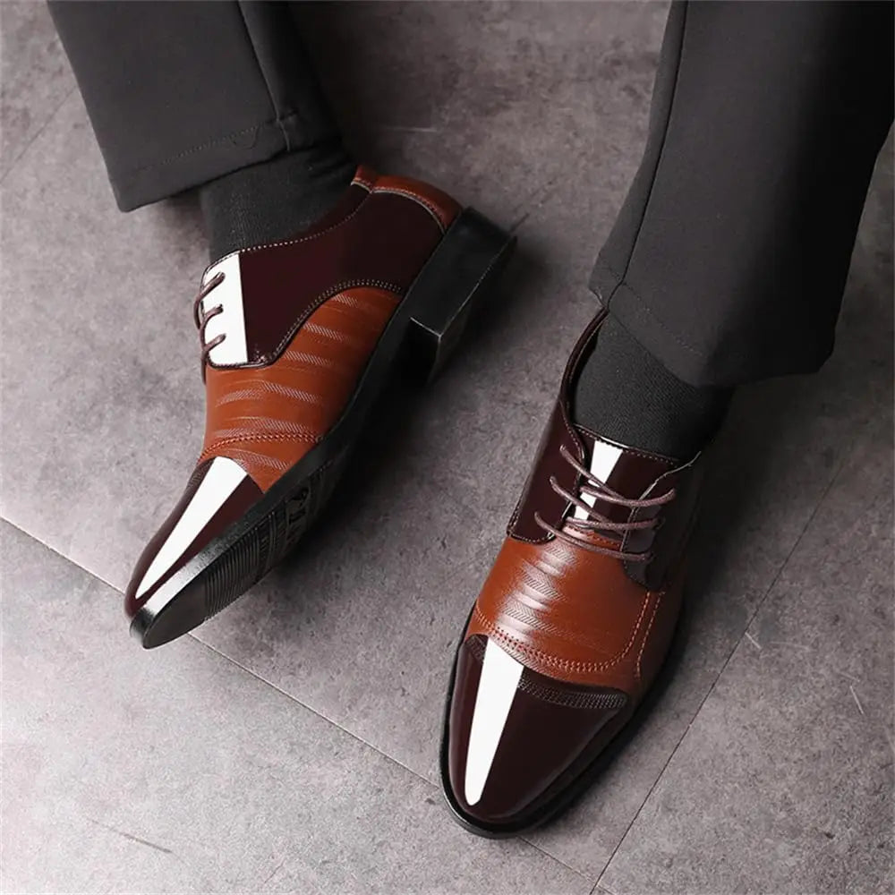 Men's Dress Shoes Business Oxfords Patent Leather Dress Shoes Classic Loafers Formal Derby Shoes For Men - Buy online at  Vibe In Cart.