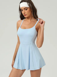 Ice Sensation Tennis Dresses Women Summer Breathable Slim Sport Active Dresses Outdoor Soft Yoga Golf  Workout Clothes 2025