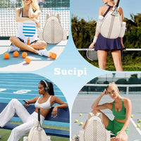 Zipper Closure Tennis Bag Large Capacity Waterproof Tennis Crossbody Bag Adjustable Strap Polyester Tennis Racket Backpack - Buy online at  Vibe In Cart.