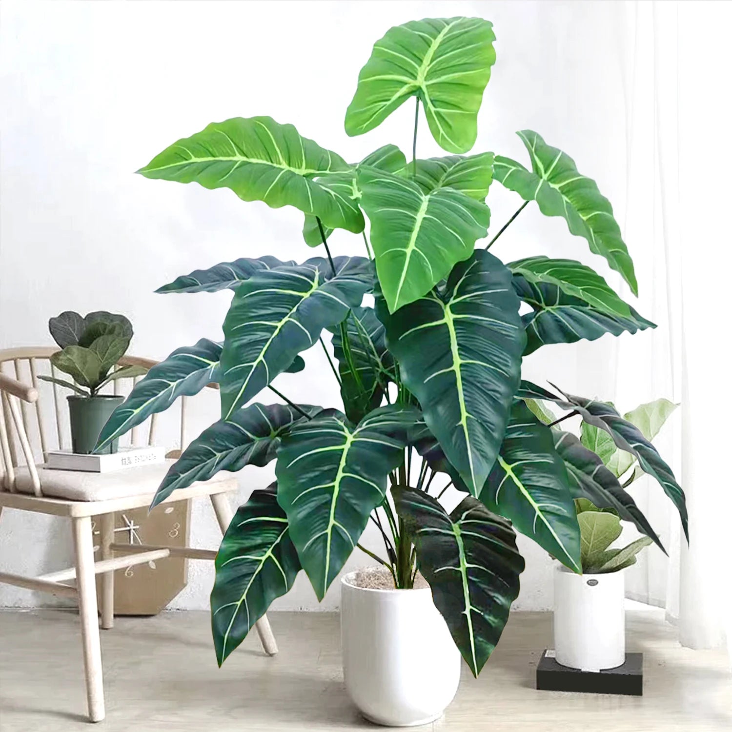 60-107cm Artificial Flowers Calla Lily Horseshoe Leaf Turtle Leaf Bobcat Leaf Fake Plant Ornamental Holiday Home Decoration - Buy online at  Vibe In Cart.